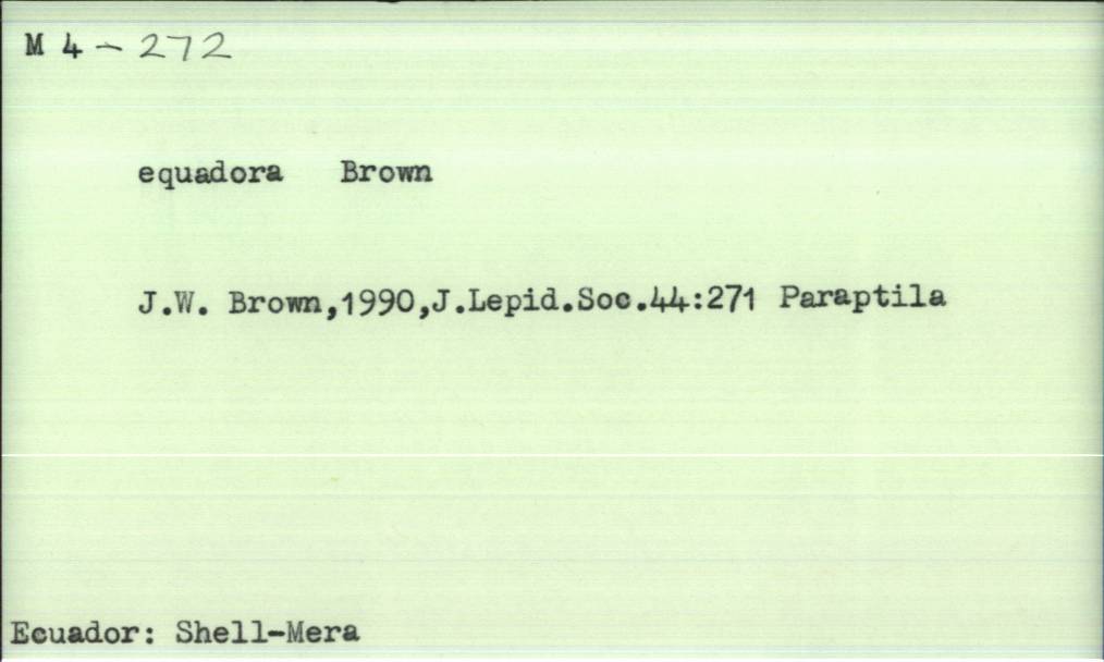 front of card